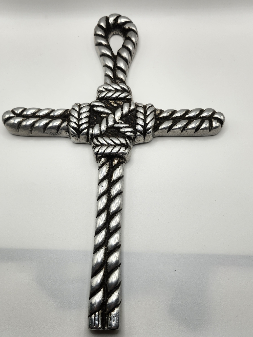 Made In Mexico/Polished Aluminum Lasso Wall Cross/ Home Decor/Gift